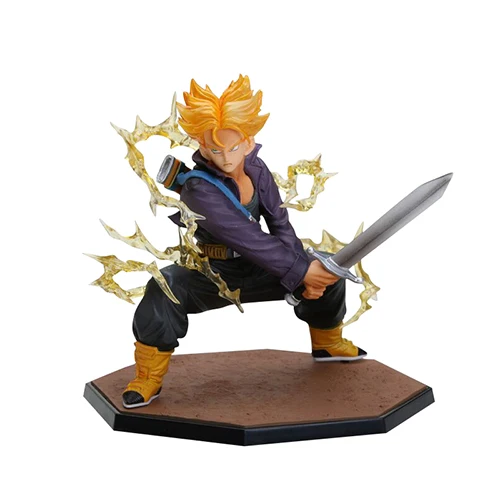 8765 14cm trunks Супер Saiyan 3 Majin Buu Vegeta Транкс, Сон Гоку морозильник ПВХ Фигурки Dragon Ball Z фигурка Коллекционная модель игрушки - Цвет: 8765 14cm trunks