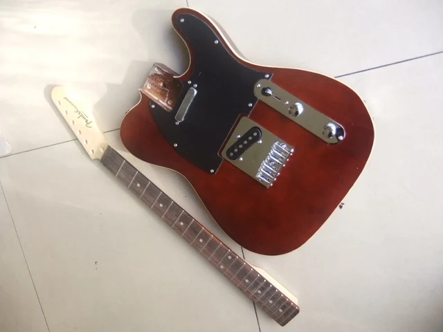 

New Arrival Tel model electric guitar BODY AND NECK Guitarra electrica in Brown 110117