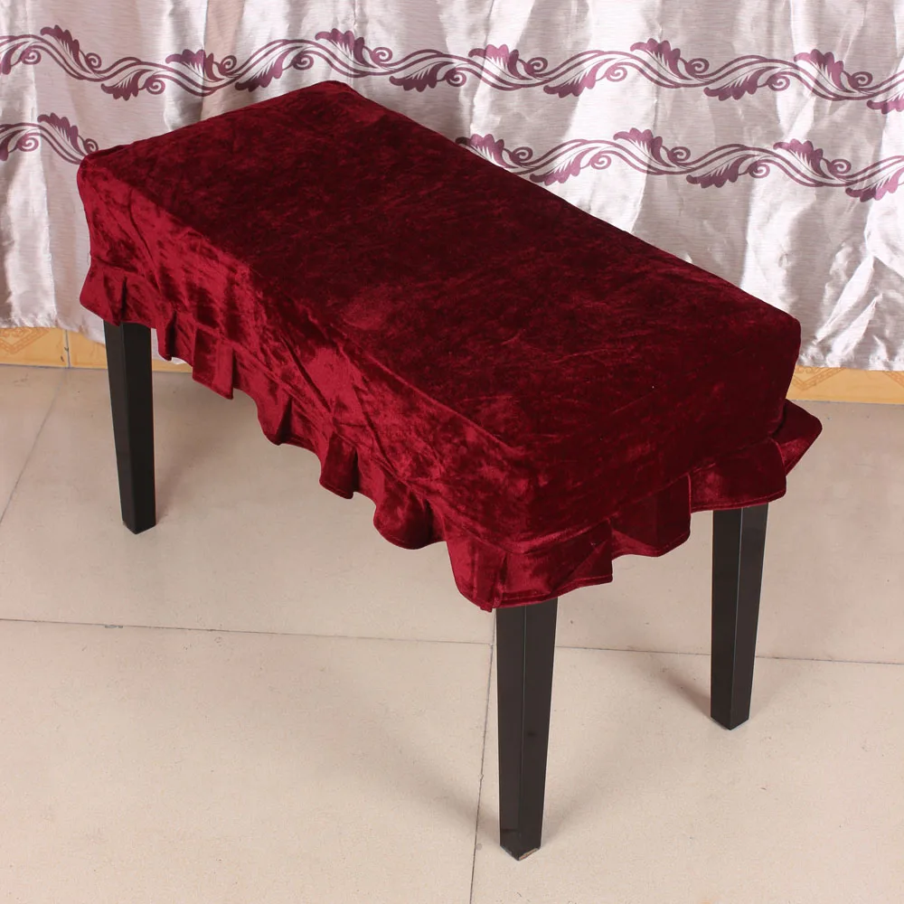 Piano Kruk Stoel Bench Cover Pleuche Versierd Met Macrame 75*35Cm Voor Piano Dual Seat Bench Universele Mooie