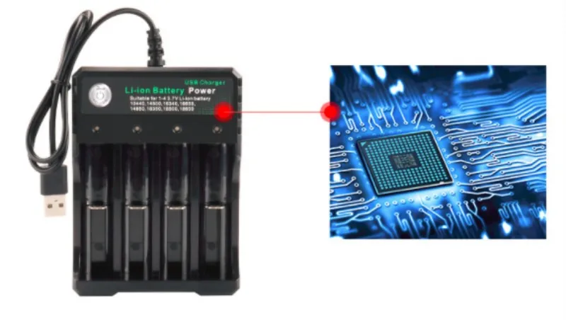 Tinhofire USB 18650 4 слота Интеллектуальный Батарея Зарядное устройство для 10440 14500 16340 16650