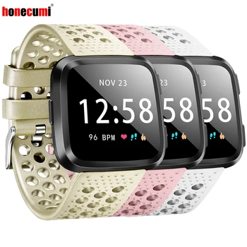 

3PCS Smart Watch Bands For Fitbit Versa Watch Strap Rose Gold Silver Wrist Bracelet For Fitbit Versa Lite Replacement Accessory