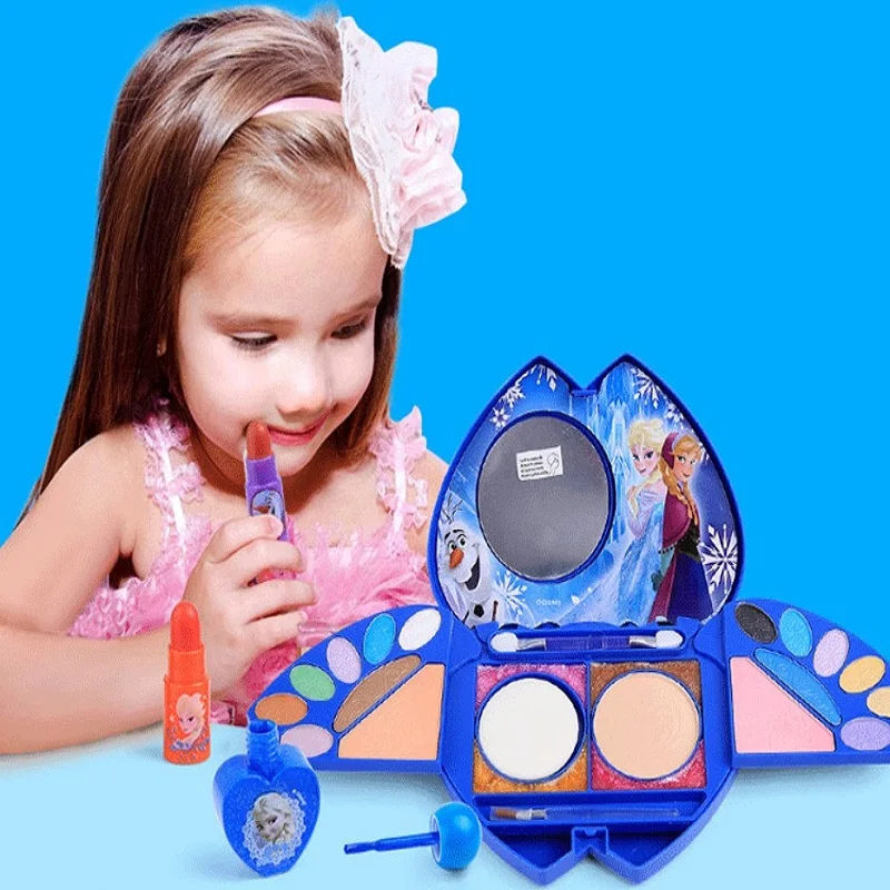 Disney frozen kids makeup girls toys for 8 years girls games cosmetics princess makeup eye shadow lipstick set toys for girl
