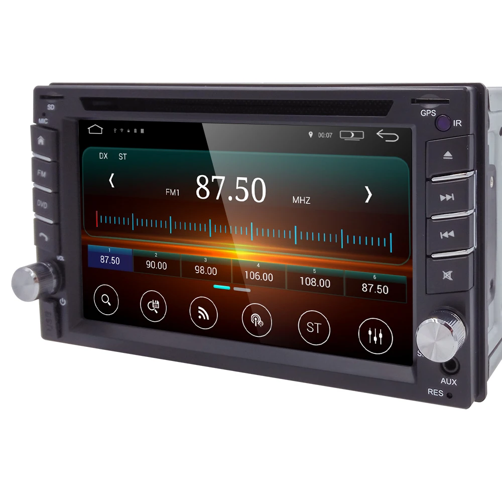  Quad Core Pure Android 5.1 Car Multimedia Player Car PC Tablet Double 2din 6.2'' GPS Navigation Car Stereo Radio Bluetooth 