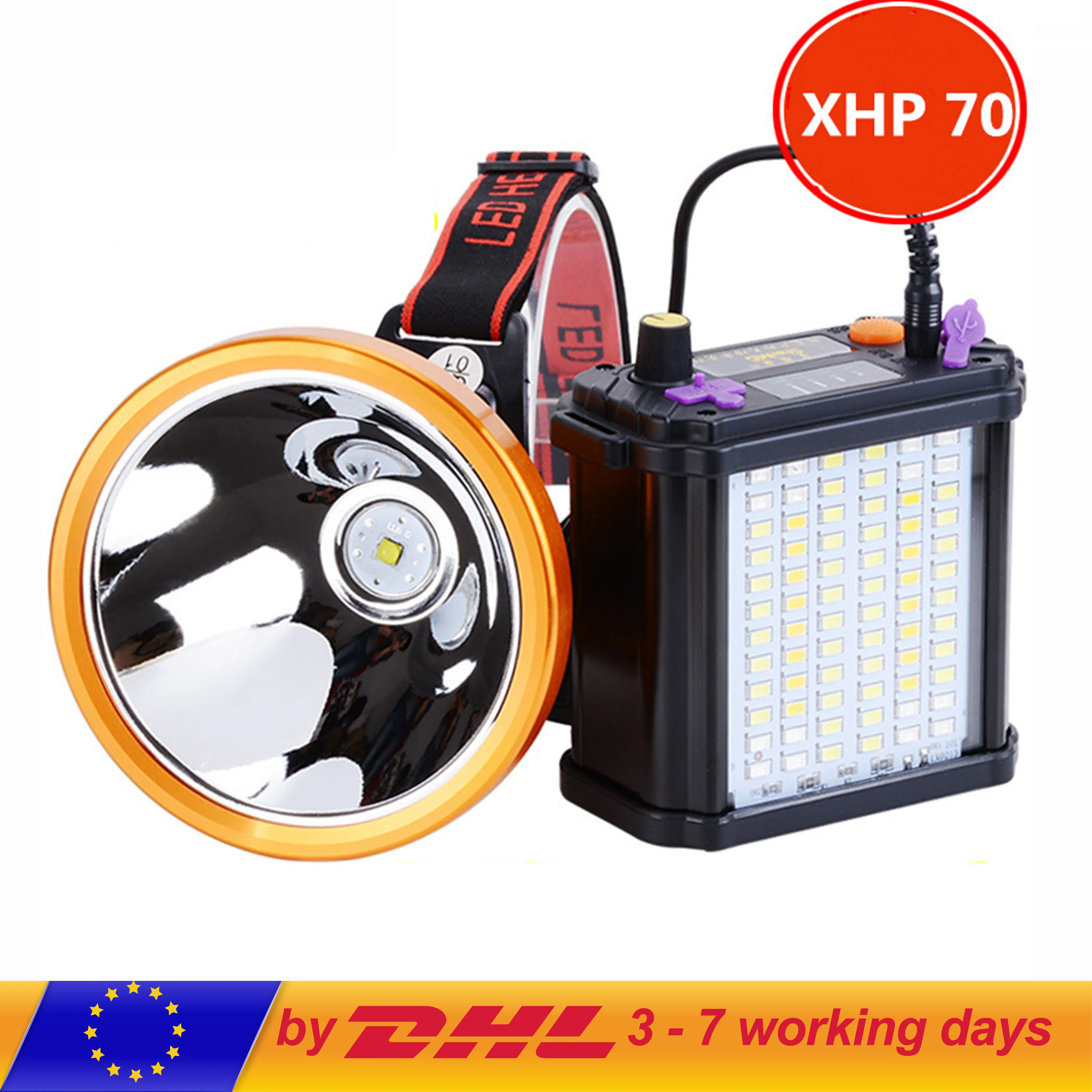 

Searchlight Led Head Lamp Headlamp Built-in Battery XHP70 Powerful Headlight White Light For Hunting Night Fishing Flashlight