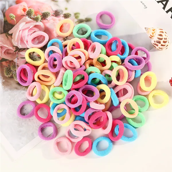wedding hair clips 50/100pcs Baby Girls Colorful Small Elastic Hair Bands Children Ponytail Holder Kids Headband Rubber Band Mini Hair Accessories Hairclip
