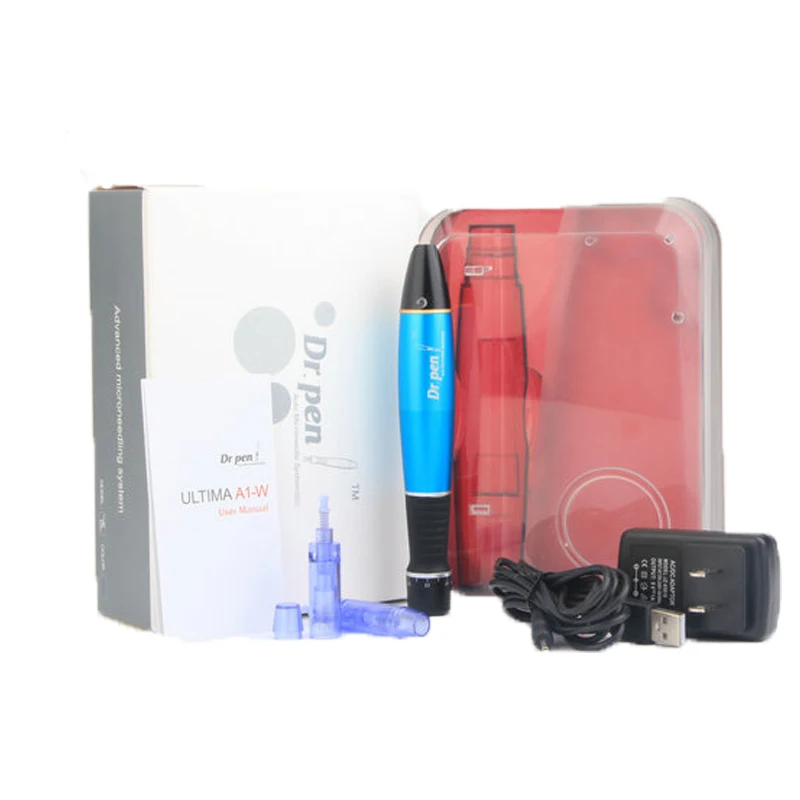 Caneta sem Fio Caneta Derma Recarregável Auto Microneedle Baioneta Prot Agulha Cartuchos Elétrica Selo Azul Dr. A1-w 7 Cheap Rolo do derma