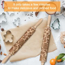 43 см/35 см Рождественская тисненая скалка для выпечки печенья лапши печенье, фондан, пирог, тесто Выгравированный роллер олень; Снежинка