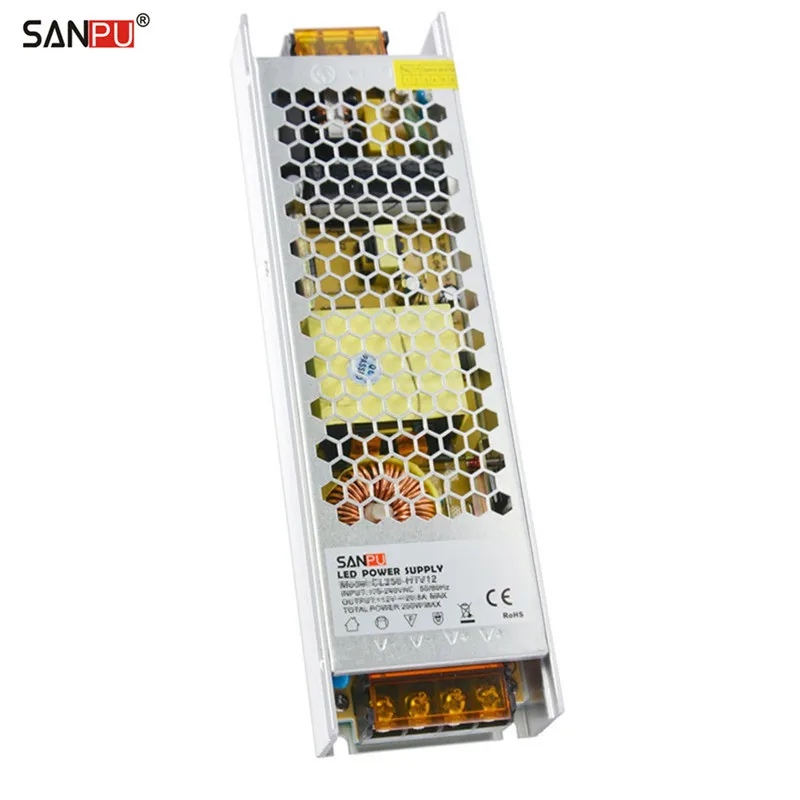 Блок питания SANPU SMPS для светодиодных ламп 12 В 300 Вт 25 А|smps 12v|ac to dc12v supply |