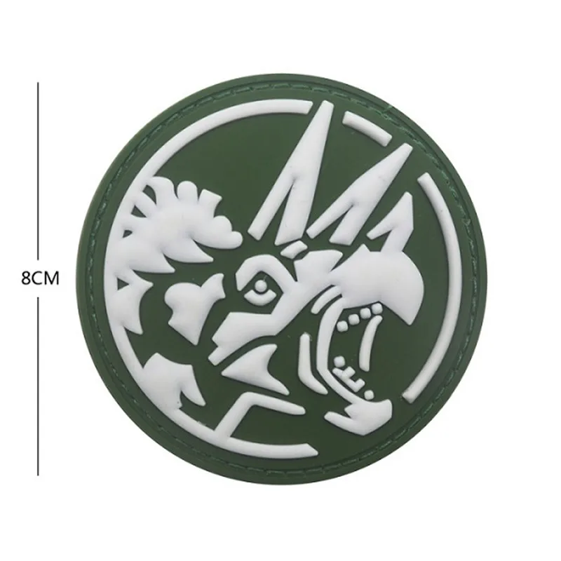 3x Set Patch Aufnäher PVC Glow Airsoft Dinosaurier Gotcha Bushcraft Bundeswehr 3x Set Patch Aufnäher PVC Glow Airsoft Dinosaurier Gotcha Bushcraft Bundeswehr