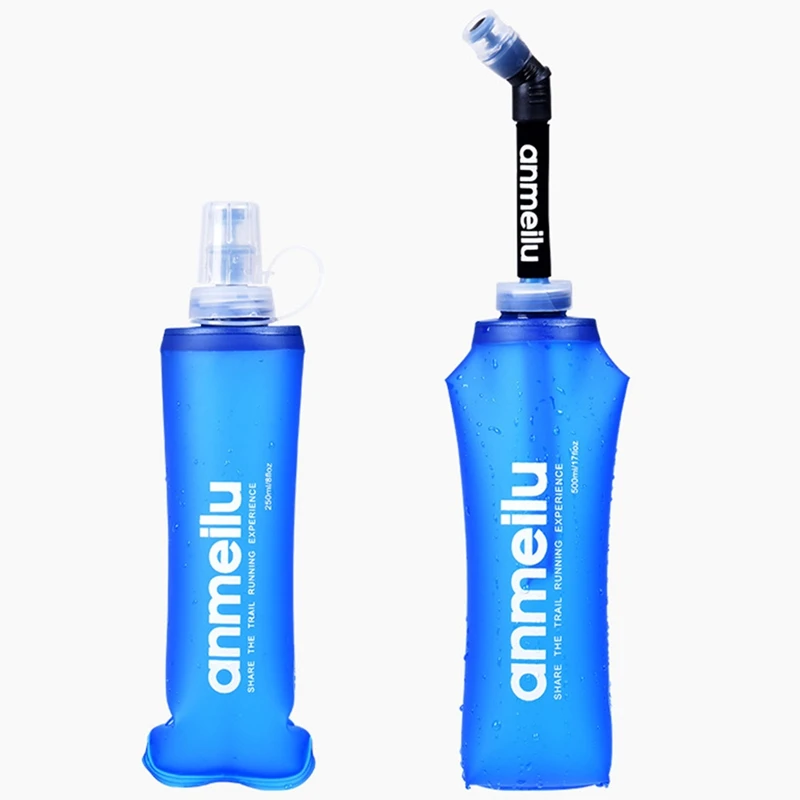 250 мл 500 мл мягкая термополиуретановая складная бутылка для воды для занятий спортом на открытом воздухе, портативная бутылка для воды, удобная, для путешествий, с защитой от скальдинга