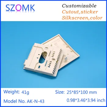 

10pcs a lot szomk hot selling plastic enclosure boxplastic electronics abs plastic case wall mounting humity control box