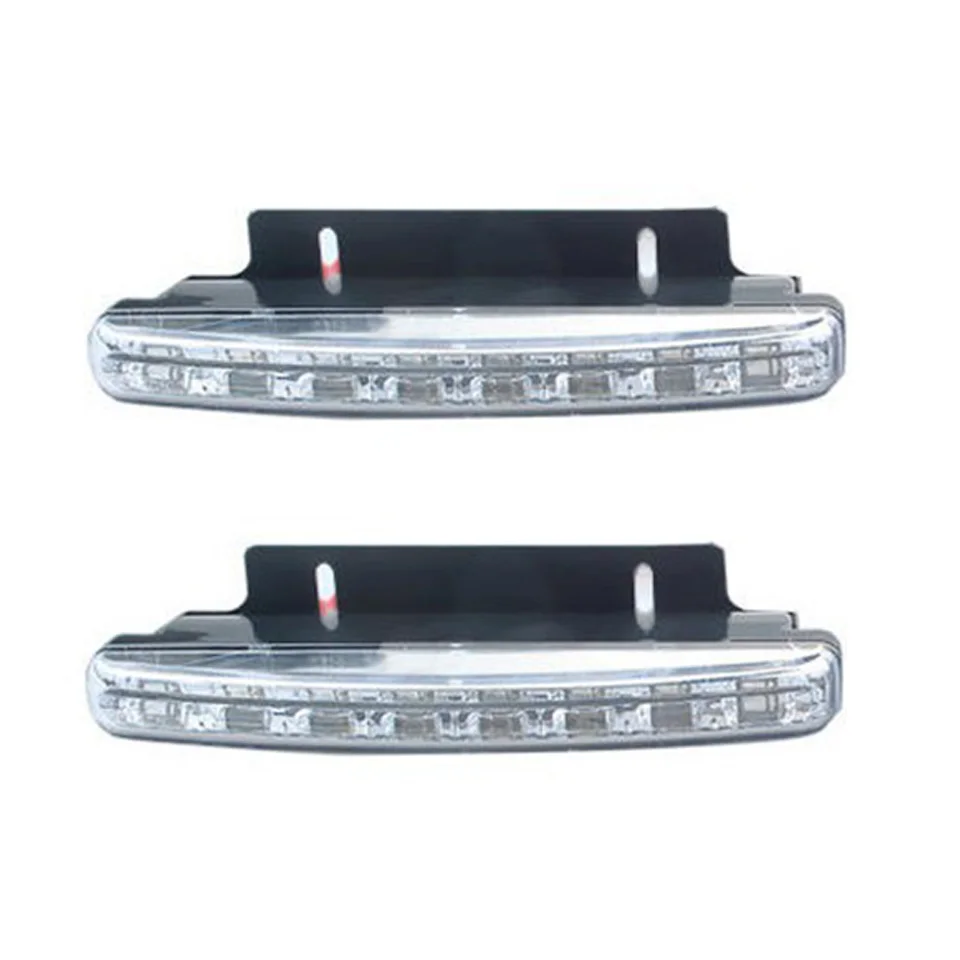 

8LED Car Daytime Running Light Car Fog Lamp Waterproof DC 12V Car-styling 6000K Auto White Lights for AUDI 2pcs/set