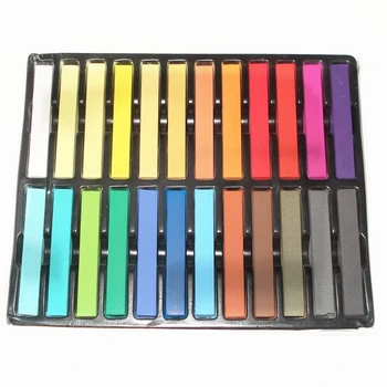 

HARMONY 1 SET 24 Colors Non-toxic Temporary Square Hair Color Chalk Hair Dye Color Pastels Stick DIY Styling Tools
