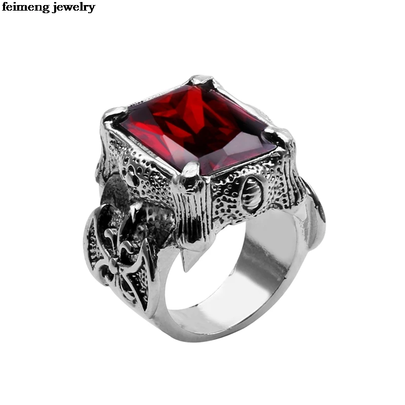 2017 New Retro Classic Luxury Rings Red Austrian Crystal Romantic ...