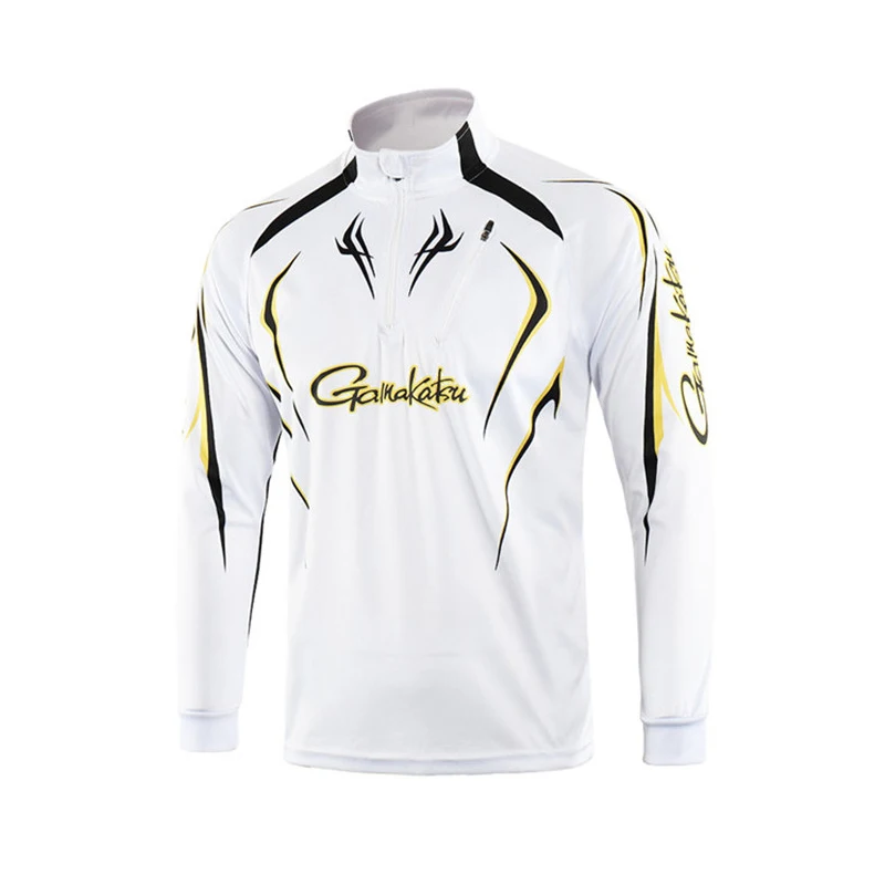

GAMAKATSU Men Long Sleeve Fishing Clothing Quick-Drying Sun Protection Fishing Shirts Anti-UV Fishing Competition Clothes