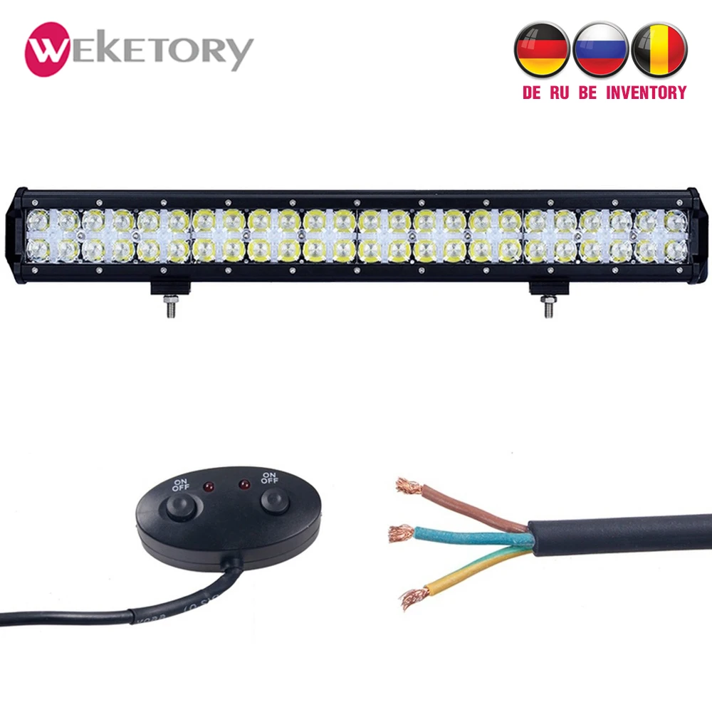 Weketory 7D 12 светодиодный DRL 23 дюймов 240 Вт рабочий свет бар для трактора внедорожный