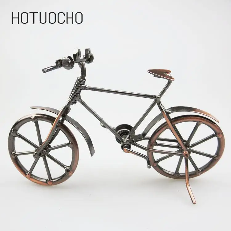 Hotuocho креативная железная модель велосипеда, металлические украшения ручной работы, домашний декор, миниатюрные фигурки, подарок для детей, друзей