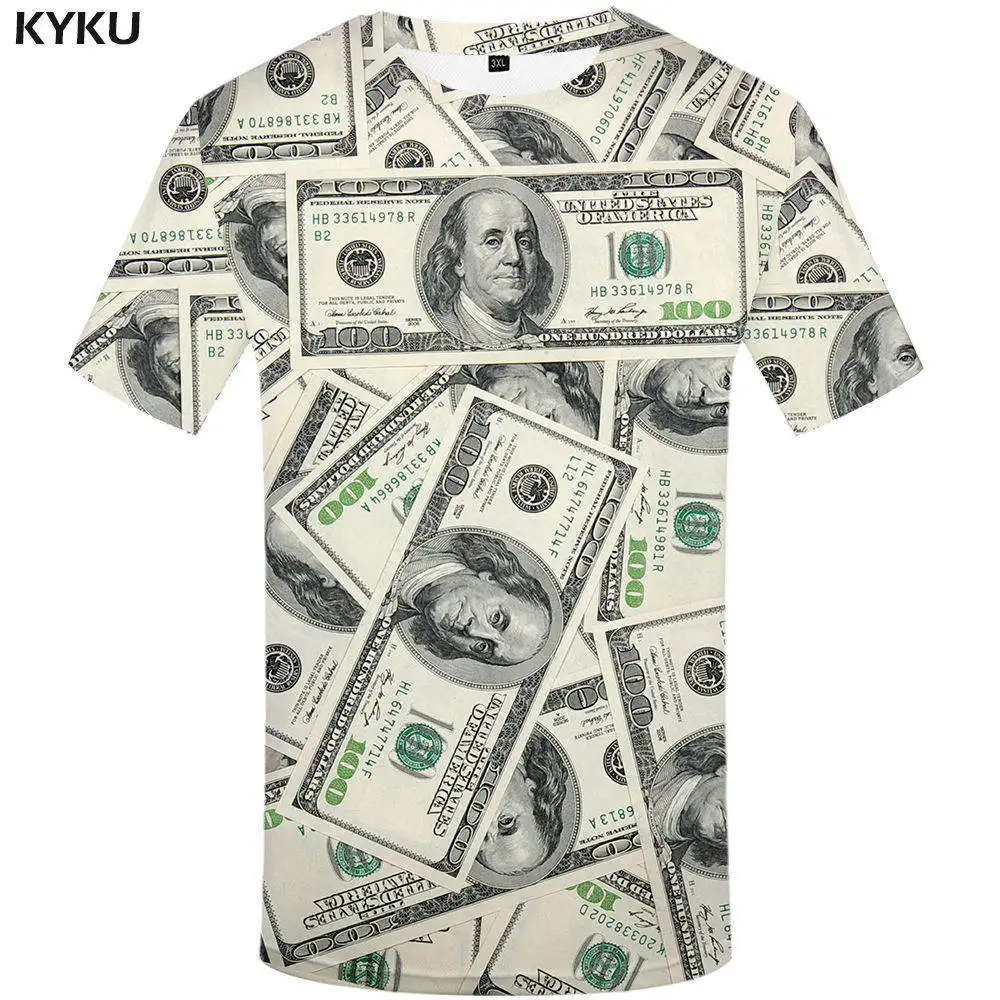 Бренд KYKU, футболка с изображением доллара, женская футболка с изображением денег, футболка с 3d принтом, Забавные футболки в стиле хип-хоп, крутая Женская одежда,, повседневные топы - Цвет: 3d t shirt 09