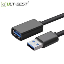 USB 3,0 кабель-удлинитель для мужчин и женщин 0,5 м 1 м 2 м черный супер скорость 5 Гбит/с USB синхронизация данных зарядный кабель Кабо для ноутбука ПК