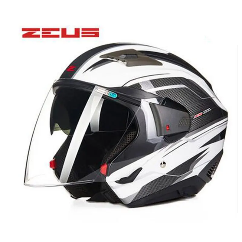 

ZEUS Open face motorcycle helmet, Free shipping, Protective Gear motorcross Inner & outer sun visor, Modular helmet 611E