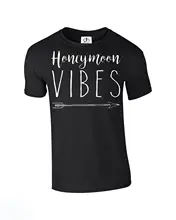 Honeymoon Vibes T-Shirt Hubby Wifey Wife Couple Matching Wedding (VIBES,T SHIRT) New T Shirts Funny Tops Tee 2018 Newest Fashion