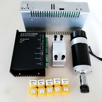 

Brushless Spindle 500W CNC Spindle Motor ER16 Milling Machine 55MM Clamp Stepper Motor Driver Switching Power Supply ER16 Collet