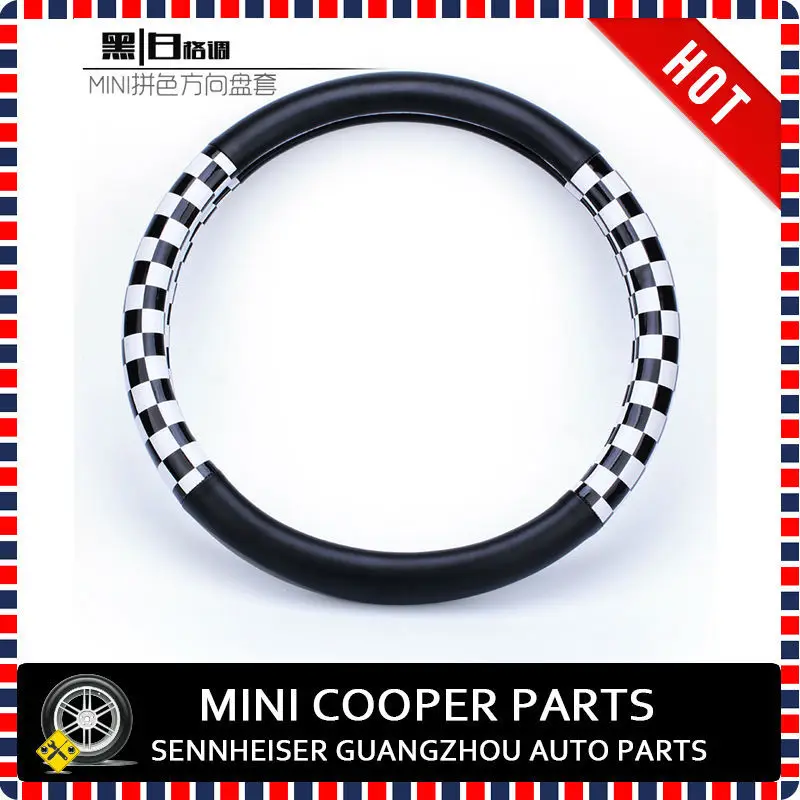 

Brand New Micro fiber Material skid resistance Checker Style Steering Wheel Cover For mini cooper R60 /F55/F56 (1 Pcs/Set)