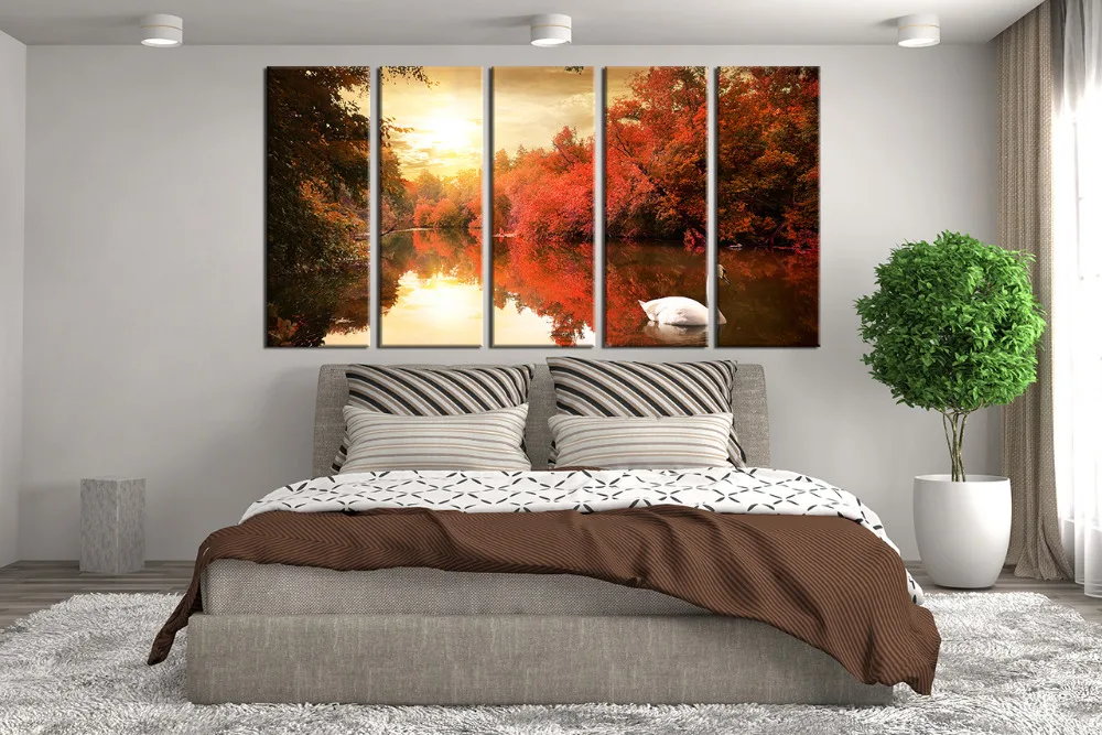 5_Piece_Canvas_Print_Orange_Scenery_Canvas_Photography_Scenery_Canvas_Wall_Decor_Nature_Artwork_Swan_Multi_Panel_Canvas_2__84088.1492755897.1280.1280