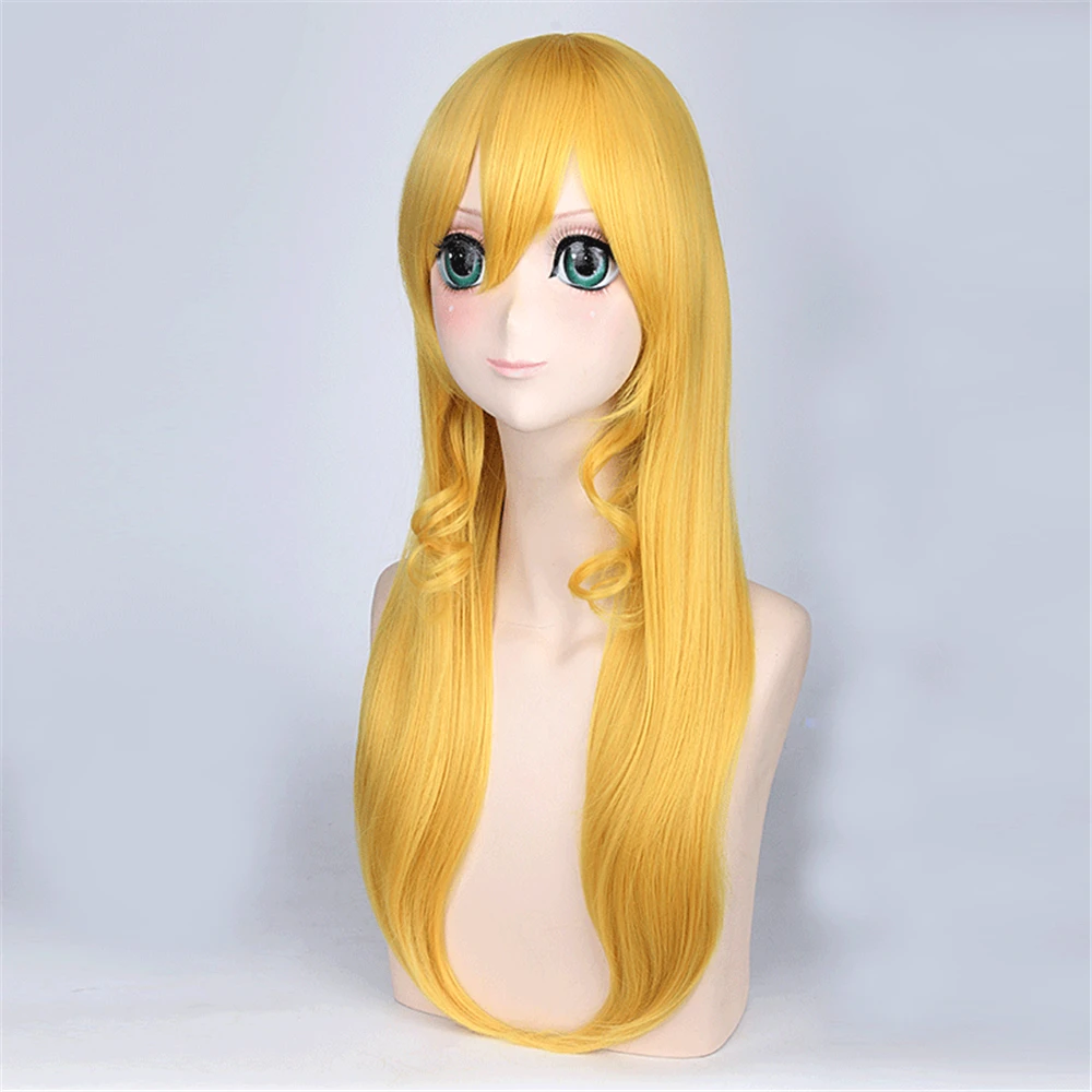 Лидер продаж LoveLive Ayase Eli челка длинные волосы золотой парик костюм на Хэллоуин