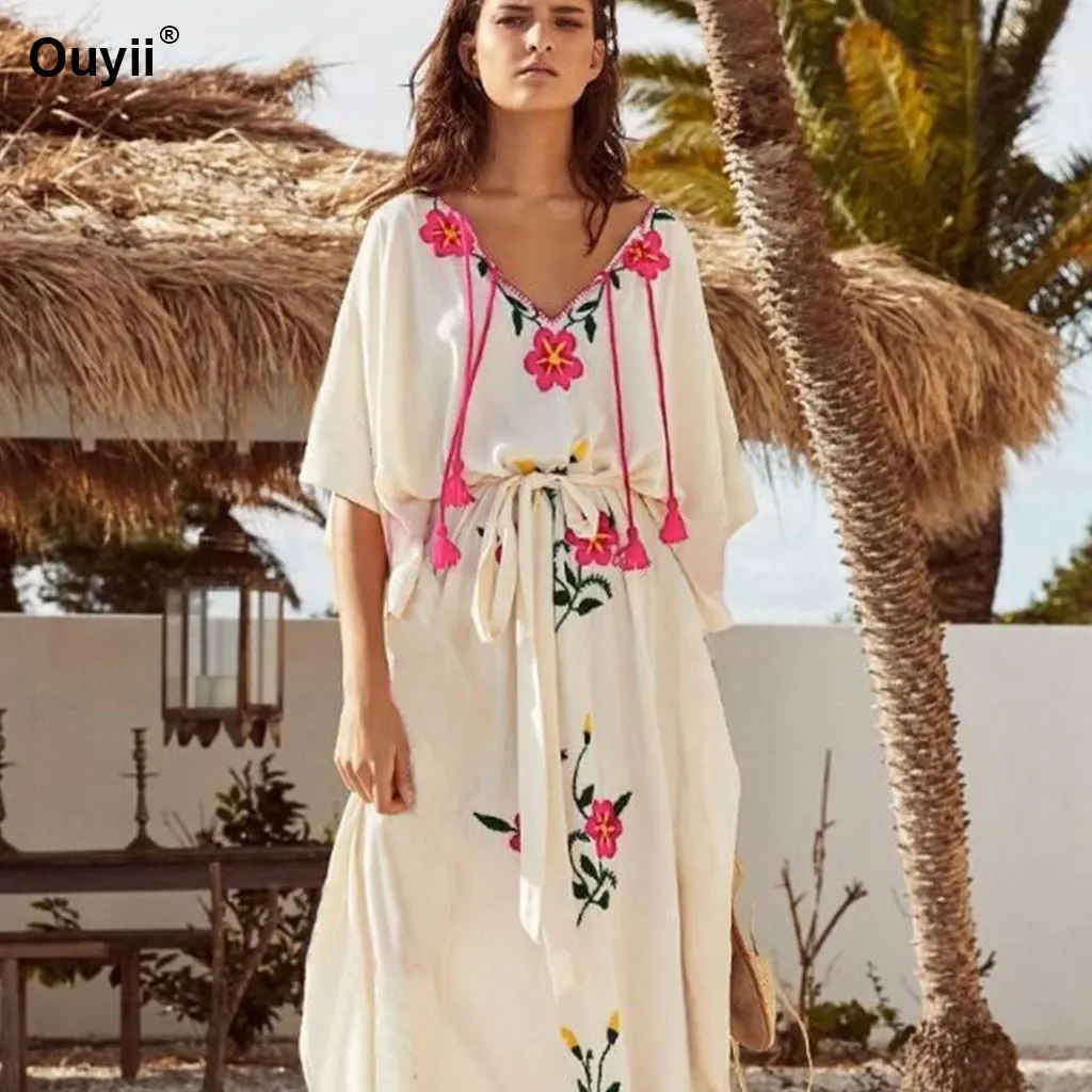 

Vacation Swimwear Cover-Up Sexy Fashion Beach holiday Dress Bikini Outer Cover Sunscreen Long Blouse
