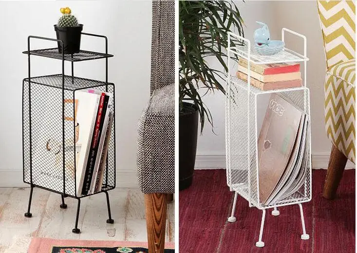 Grid magazine rack. Sofa side rack. Vertical position. Bookshelf..