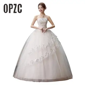 

Custom Madeb 2016 New Fashion Princess Korean Style High Waist Vintage Wedding Dresses vestidos de novia Floor-length HS183