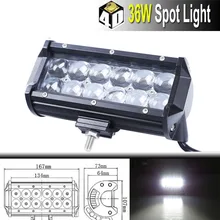 4D Riflettori 36 W Off Road LED Work Light Bar di Guida Barra luminosa Car Driving lavoro Offroad Spot Flood 4WD luce di lavoro 36 W