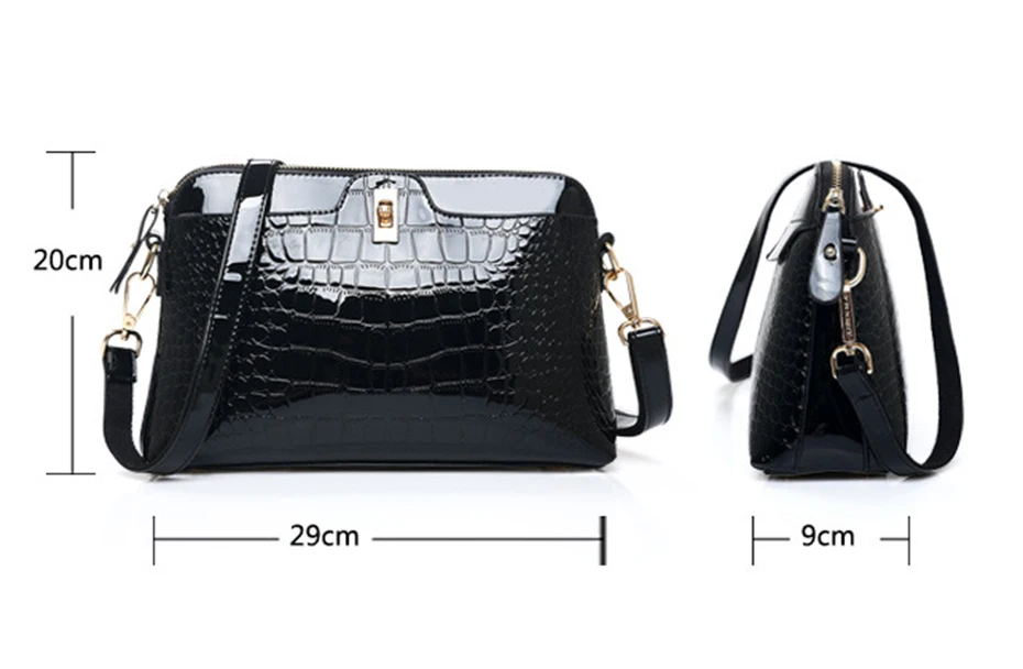 Женская сумка, кожаная сумка через плечо, женская сумка через плечо, маленькая сумочка, дамская сумка с крокодиловым узором, модные женские сумки