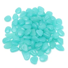 100 шт светится в темноте светящиеся галечные камни садовый декор для аквариума галька Открытый Пейзаж светящееся украшение камнями