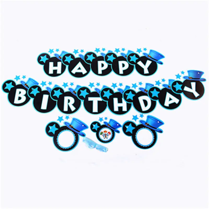 Girls Minnie Mouse Party Bunting 1 Banner Flags Per Bunting Length 2.5m Party Favors kids boy Mickey Happy Birthday Decoration