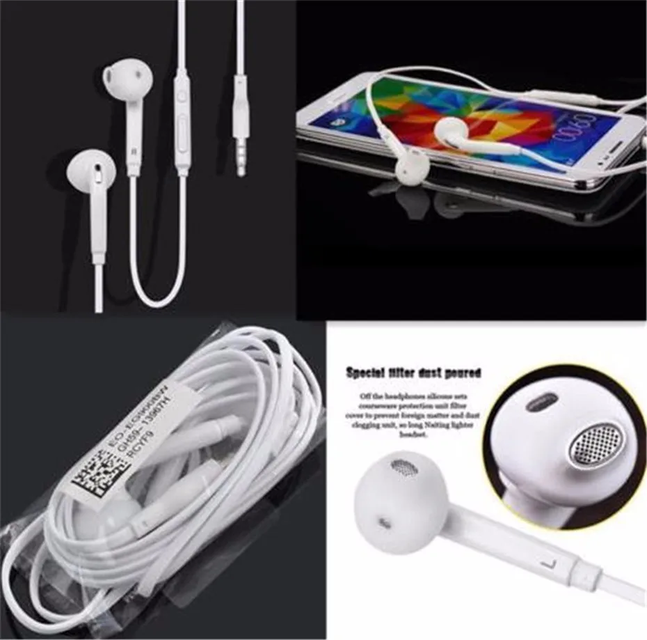 S6 S4 3.5mm In-Ear Earphones Headset With Mic Volume Control Remote Control For Samsung Galaxy S5 S4 S7 S6 note 5 4 3 Xiaomi 2 (1)