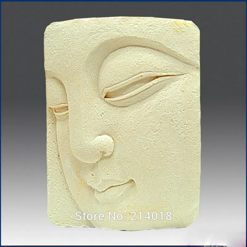 

DIY Buddha Close-up eyes cuboid Food-grade handmade silicone soap candle cake decoration mold