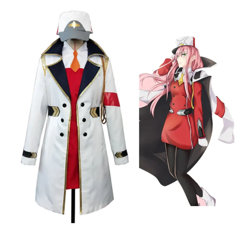 

Anime Darling in the Franxx zero two cosplay costume Long coat adult men and women Trench cospay cloak