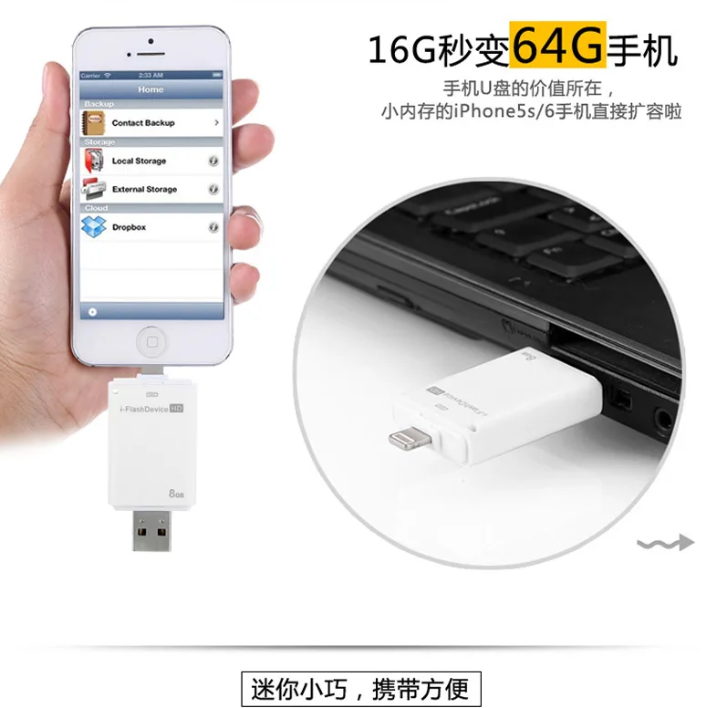  32GB I Flash Drive Micro Usb Pen Driver Usb Flash Drive storage For iPhone 5/5s/5c/6/6 Plus/ipad
