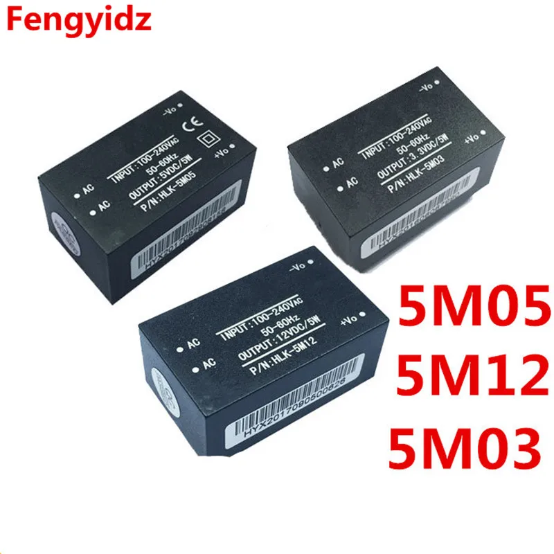 

HLK-5M05 HLK-5M03 HLK-5M12 5W AC-DC 220V to 12V/5V/3.3V Buck Step Down Power Supply Module Converter Intelligent