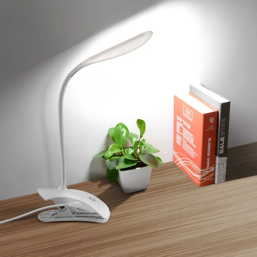 3 Modes Brightness Dimmable LED Book lights USB LED Desk lamp Table