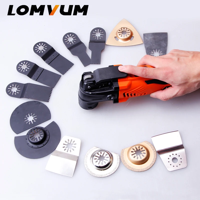 

LOMVUM Electric Trimmer 300W 12V Cordless Multifunctional Cutter Trimmer Oscillating Tools Renovator Portable Woodworking Home