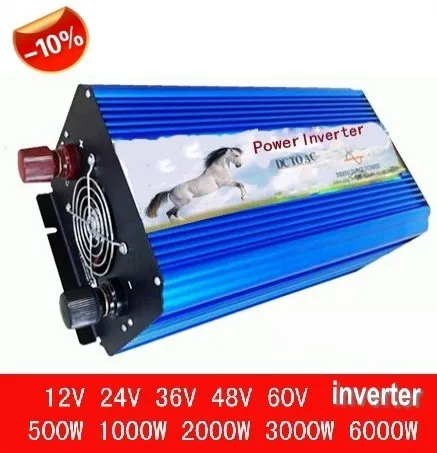 

5000W 12Vdc 110V/120V/220V/230VAC 50Hz/60Hz Peak Power 10000W Off-grid Pure Sine Wave Solar Inverter or Wind Inverter