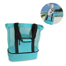 НОВАЯ Портативная сумка для пикника еда пикника пляжные сетчатые сумки Термосумка водонепроницаемые походные сумки