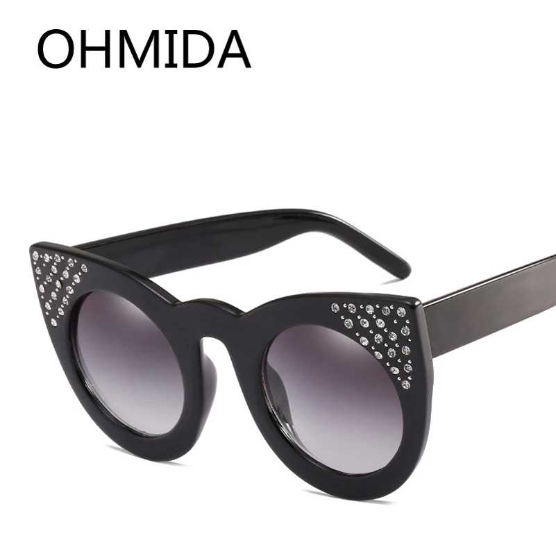 Модные солнцезащитные очки OHMIDA в стиле оверсайз кошачий глаз для мужчин и женщин