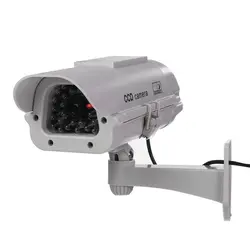 Gtfs-открытый/в помещении солнечных батареях CCTV пустышка безопасности Камера поддельные Cam с светодиодной вспышкой (белый)