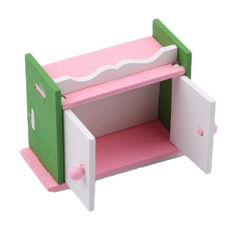 New 1 set Baby Wooden Dollhouse Furniture Dolls House Miniature Child Play Toys Gifts #11