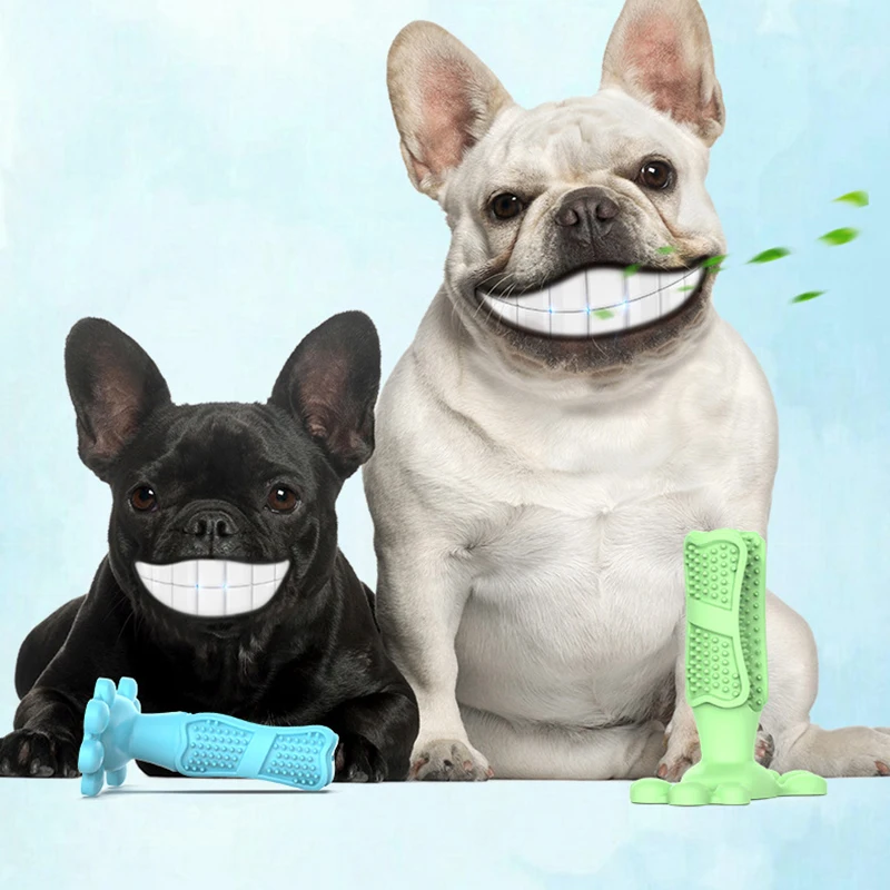 Зубная щетка для собак домашних животных мята жевательные игрушки чистки щенок