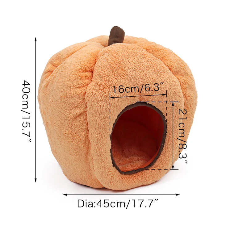 Кровать для питомца собаки кошки теплый мягкий дом в форме тыквы животное котенок пещера уютное Гнездо Щенок Кошка милый питомник для собаки дышащие товары для домашних животных